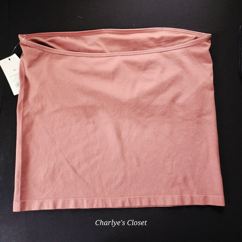 New Day Rose Pink Strapless Bandeau Shelf-bra Tube Top XL - Picture 5 of 7